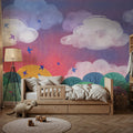 Sunset Landscape Mural Wallpaper - room preview 05