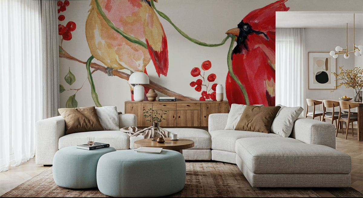 Winterberry Tidings I Mural Wallpaper - room preview 05