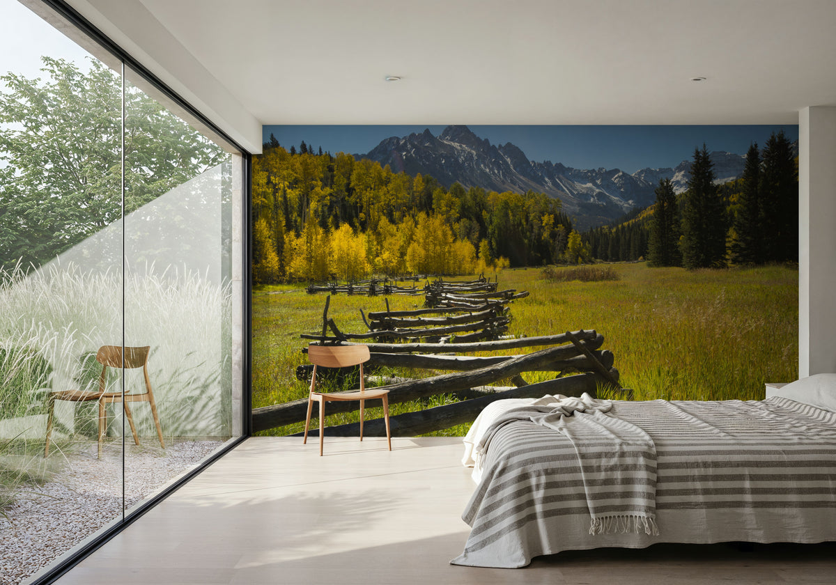 Mountain Meadow Path Mural Wallpaper - room preview 05