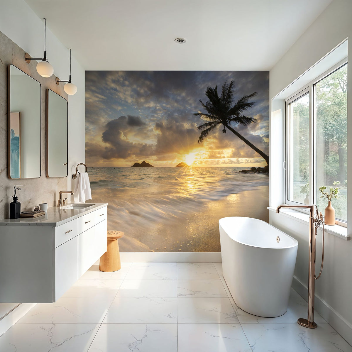 Oahau Beach Mural Wallpaper - room preview 05