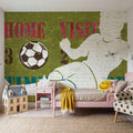 Womens Scoreboard Soccer Mural Wallpaper - Warm Tone - room preview 05
