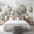 Bountiful Harvest IV BW Mural Wallpaper - room preview 05