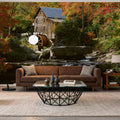 Autumn Watermill Haven Mural Wallpaper - room preview 05
