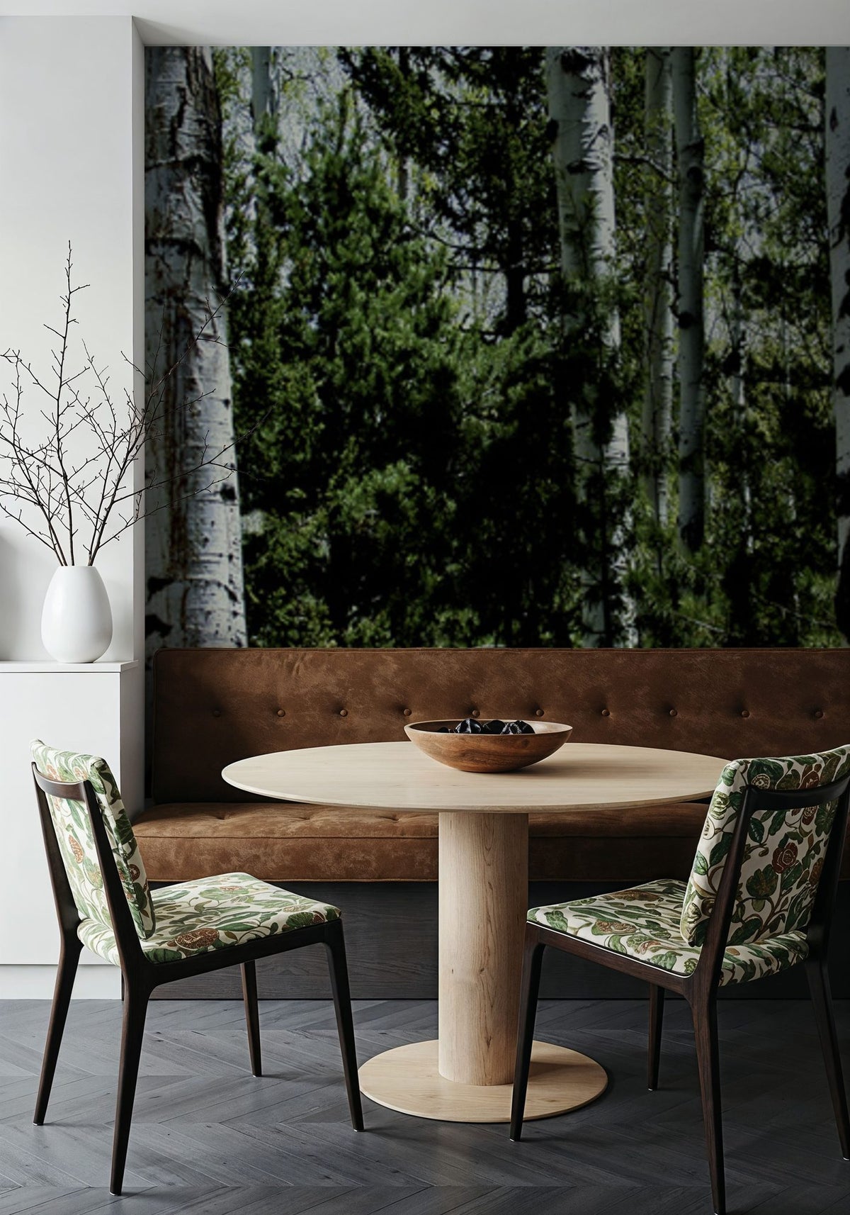 Luminous Birch Mural Wallpaper - room preview 05