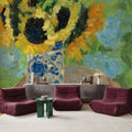 Sunflowers and Hydrangeas Mural Wallpaper - room preview 05