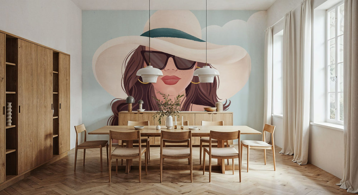 Beach Girl II Mural Wallpaper - room preview 05