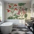 Salvia Florals Vintage I Mural Wallpaper - room preview 05