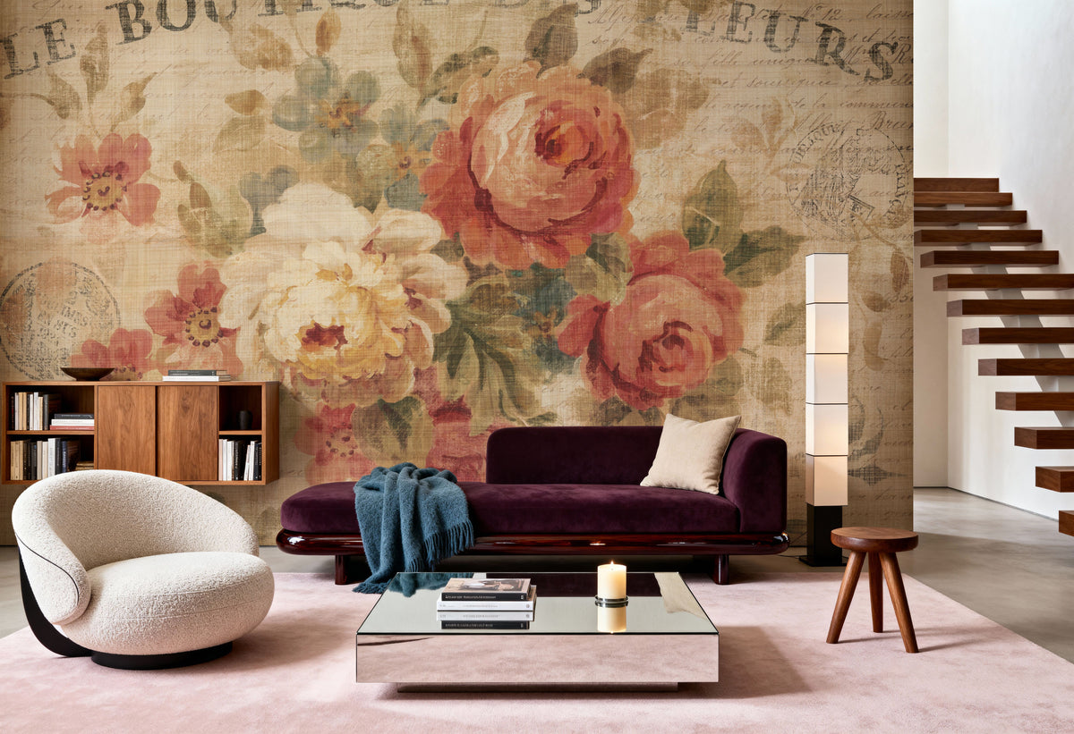 Parisian Flowers III Mural Wallpaper - room preview 05