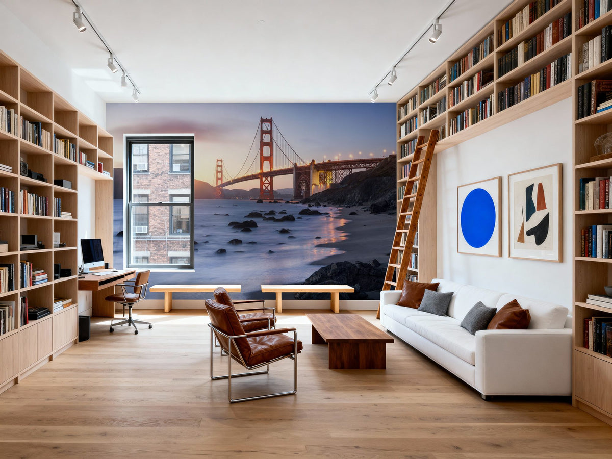 Golden Gate Bridge From Marshall Beach Pt. II Mural Wallpaper - room preview 05