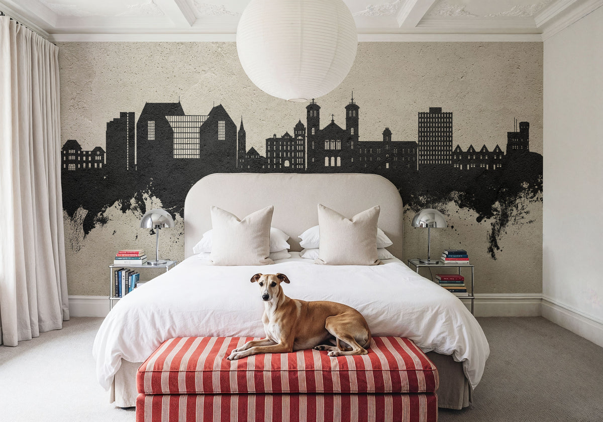 St John's Canada Skyline Concrete Mural Wallpaper - room preview 05