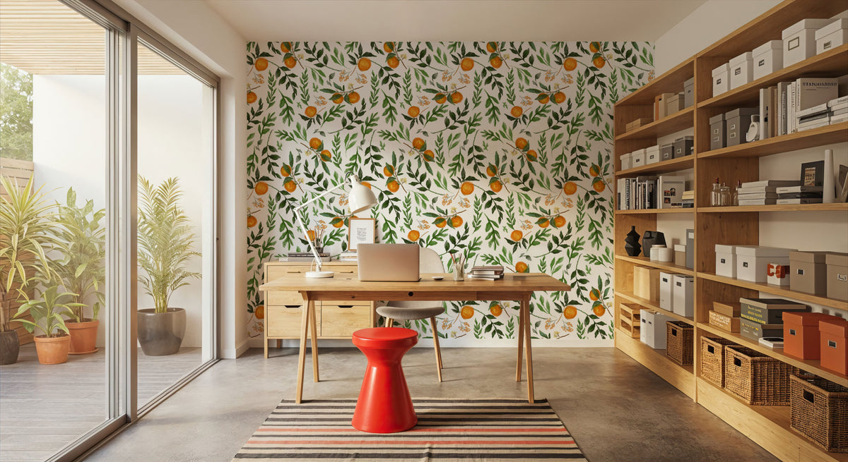 I See Oranges Mural Wallpaper - room preview 05