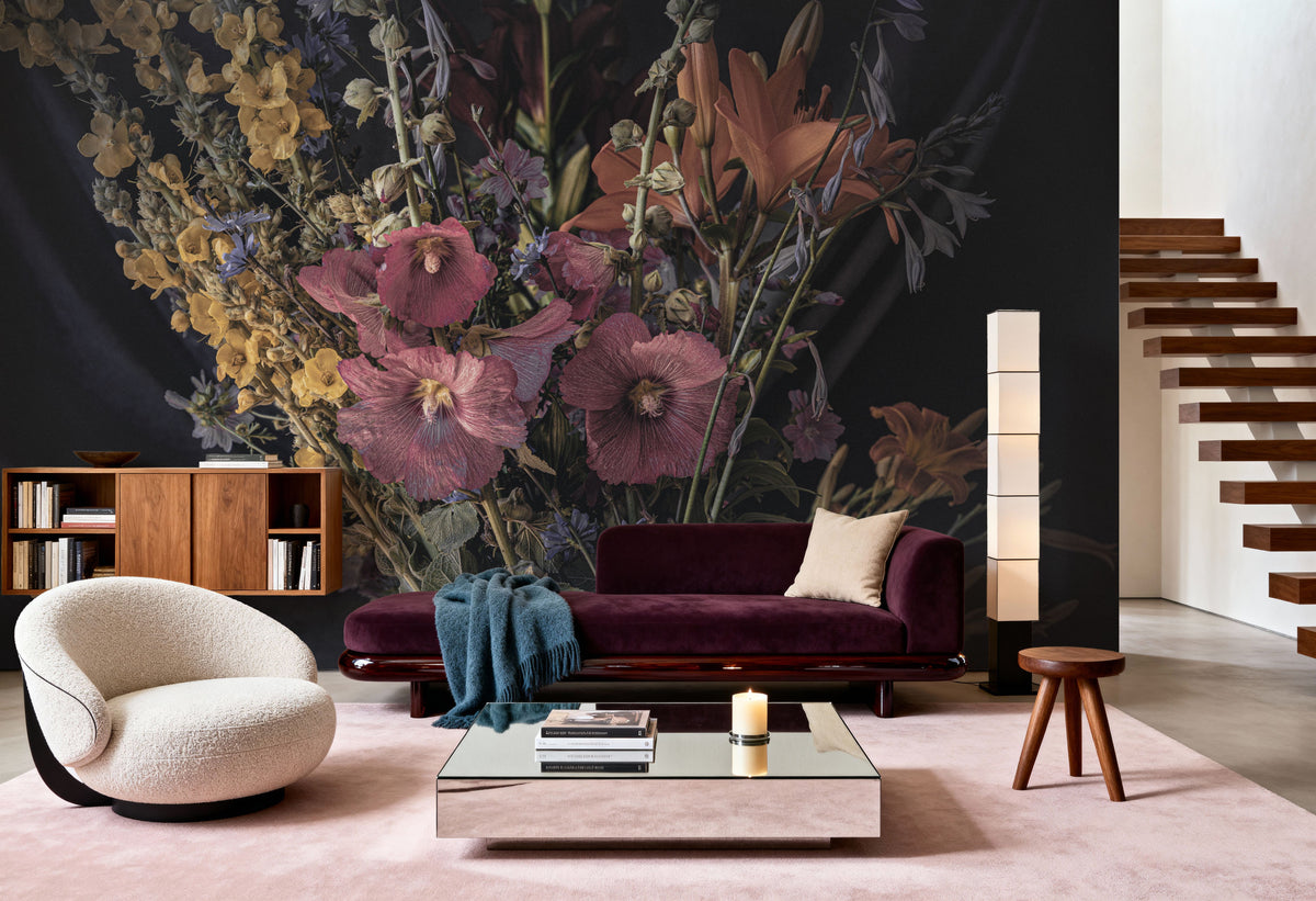 Summer Field Flow Flowers Mural Wallpaper - room preview 05