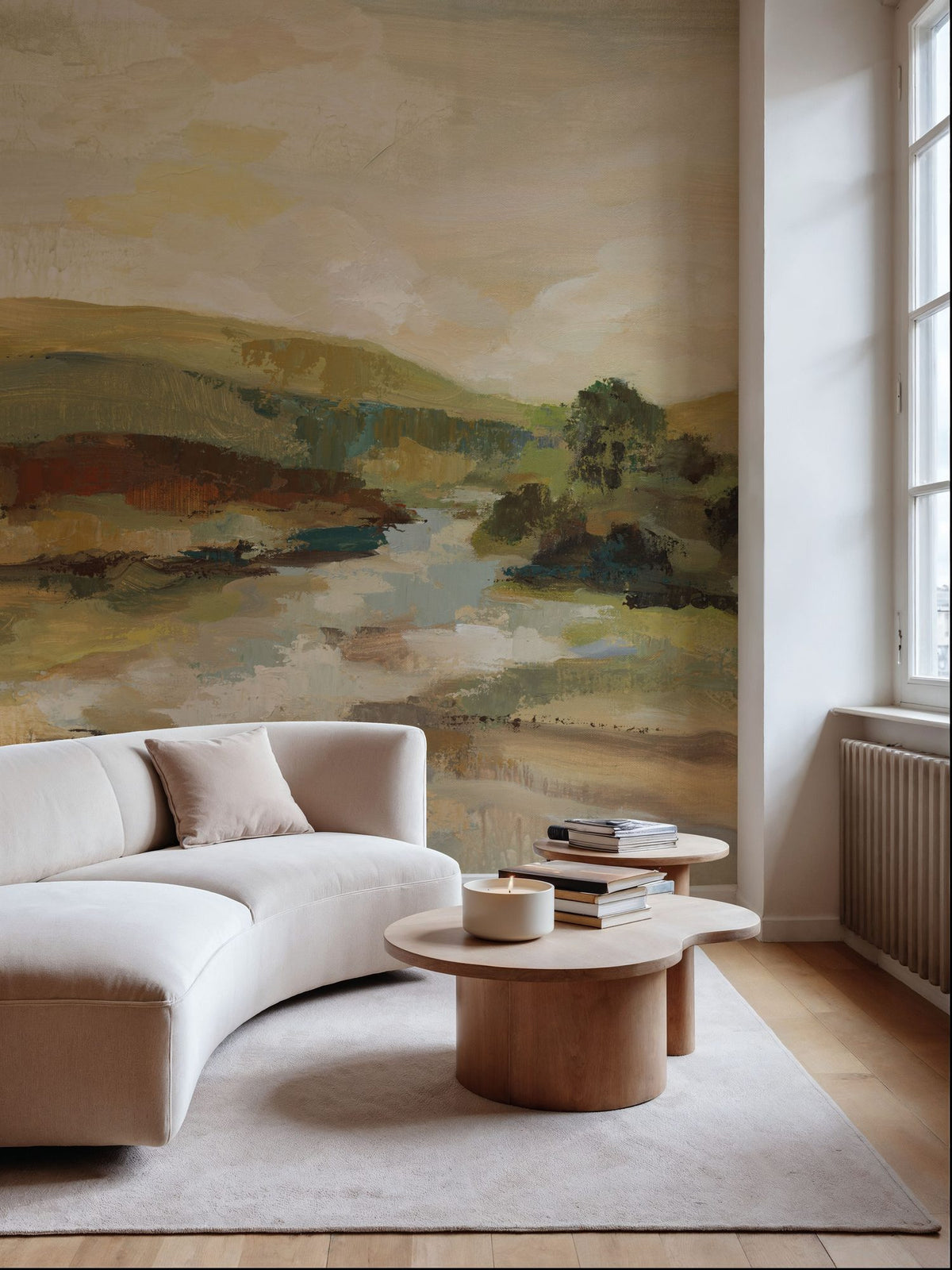 Valley River Mural Wallpaper - Purple Tone - room preview 05