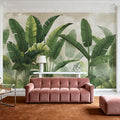 Banana Palms, Bright Green Mural Wallpaper - room preview 05