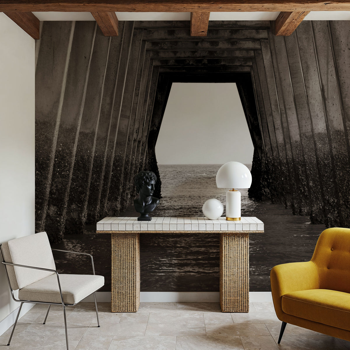 Under the Pier Mural Wallpaper - room preview 05