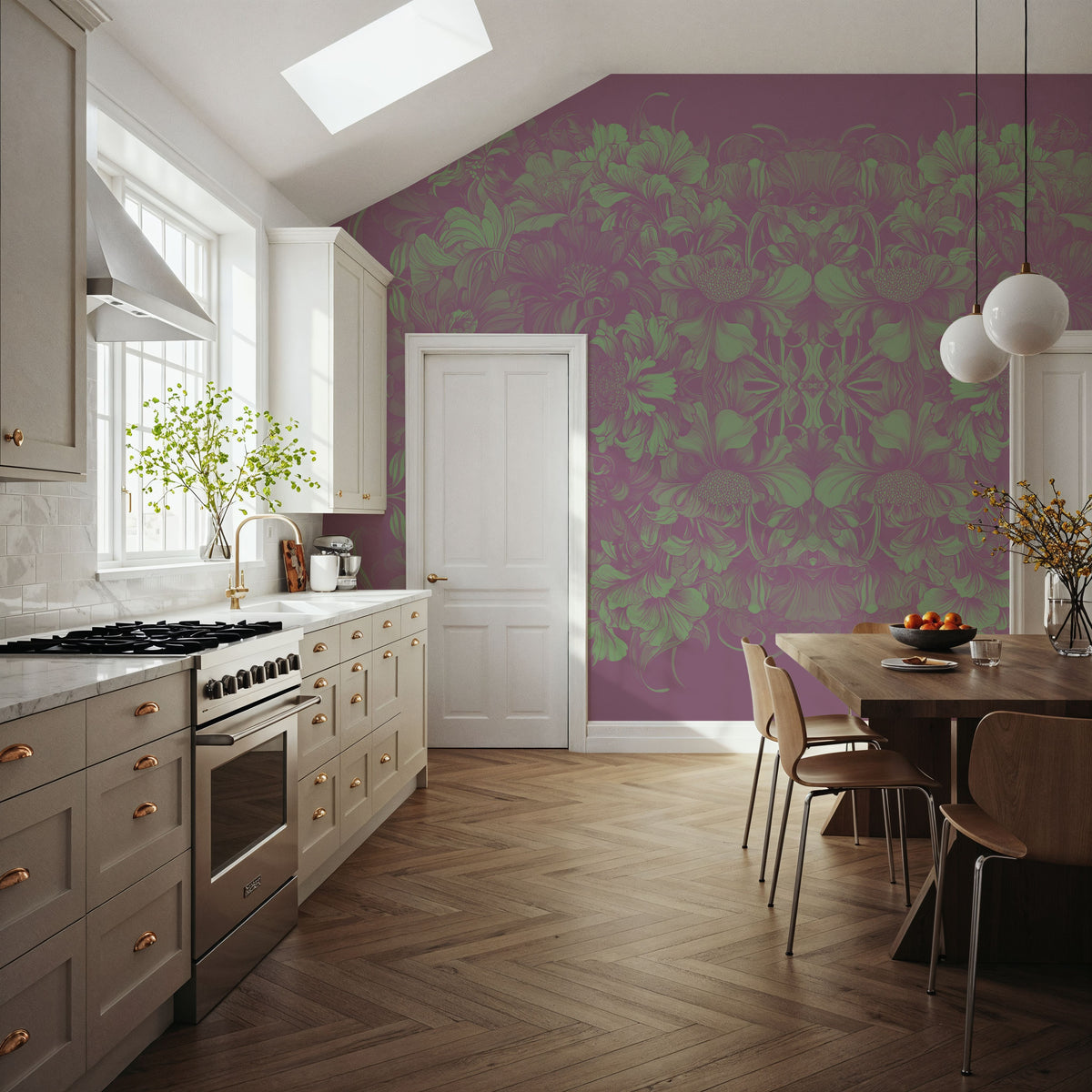 Scandi Flower Ceiling IV Mural Wallpaper - room preview 05