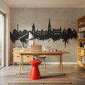 Perth Scotland Skyline Concrete Mural Wallpaper - room preview 05