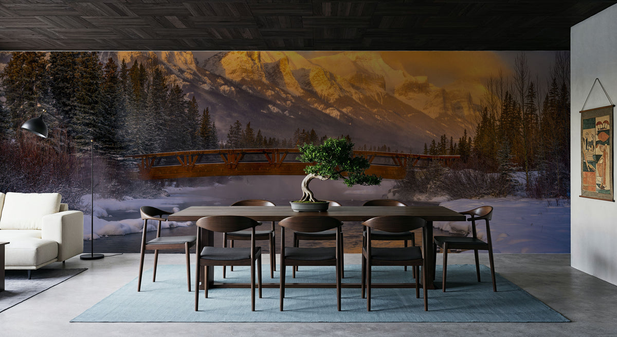 Creek Bridge Mural Wallpaper - room preview 05