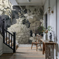 Dahlia Days, Beigy Lime Mural Wallpaper - room preview 05