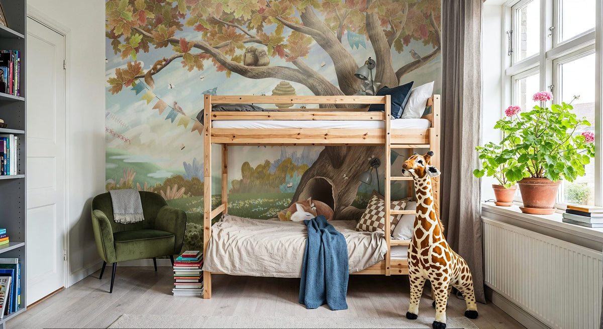 Oak Hill Slumber, October Mural Wallpaper - room preview 05