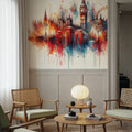 Watercolor London Skyline Mural Wallpaper - room preview 05