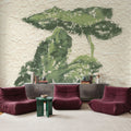 Textile Leaves I Mural Wallpaper - room preview 05