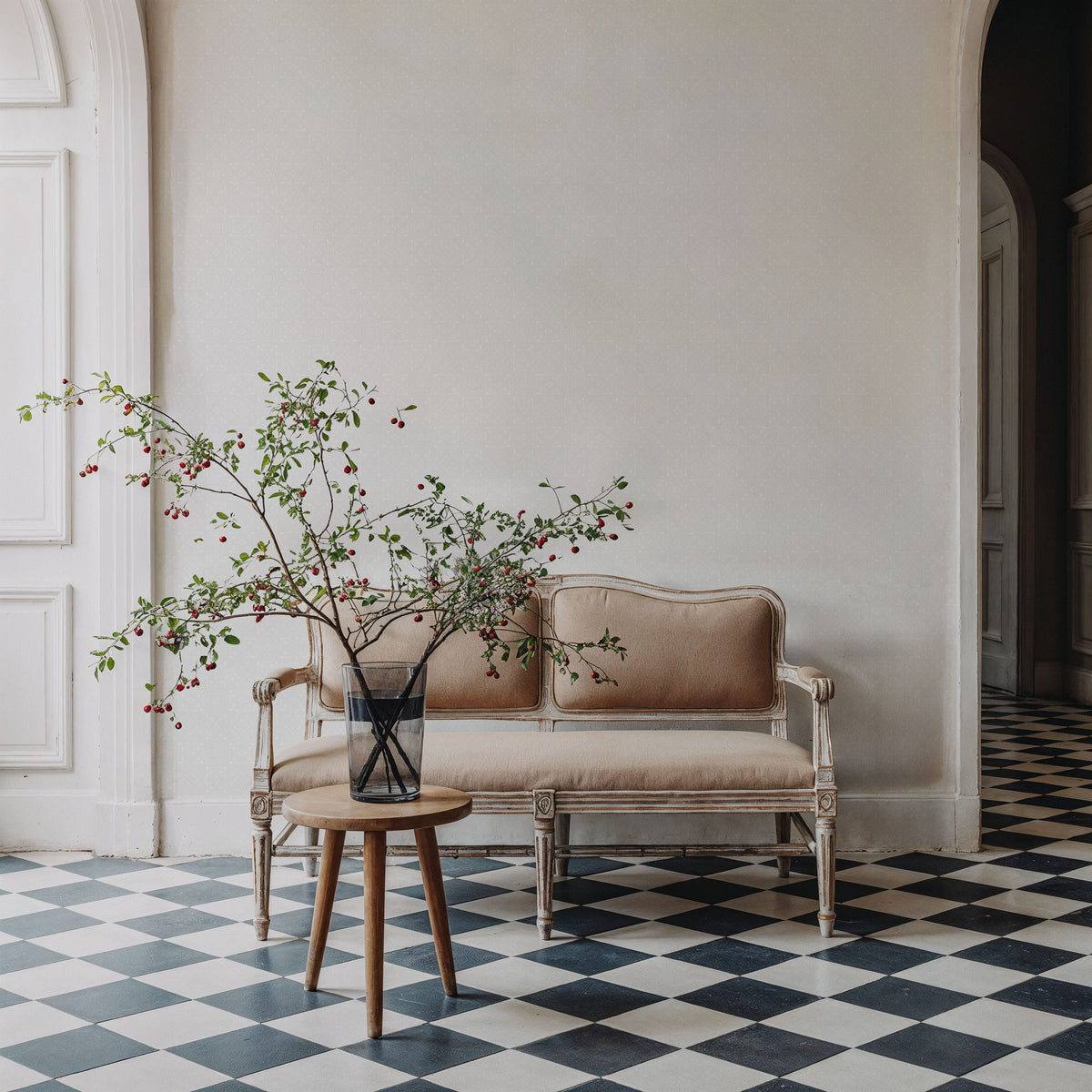 Zelij Fine Pattern Mural Wallpaper - room preview 05