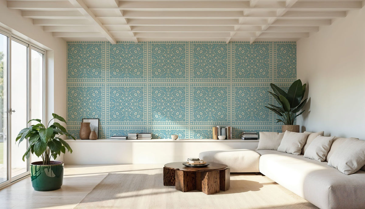 Mission Cement Tiles, Sky Mural Wallpaper - room preview 05