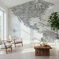 US Mexico Caribbean Map - Jimmy Wash Mural Wallpaper - room preview 05