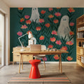 Ghosts in the Flower Patch Mural Wallpaper - room preview 05
