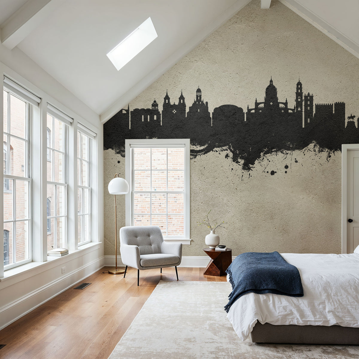 Jerez Spain Skyline Concrete Mural Wallpaper - room preview 05