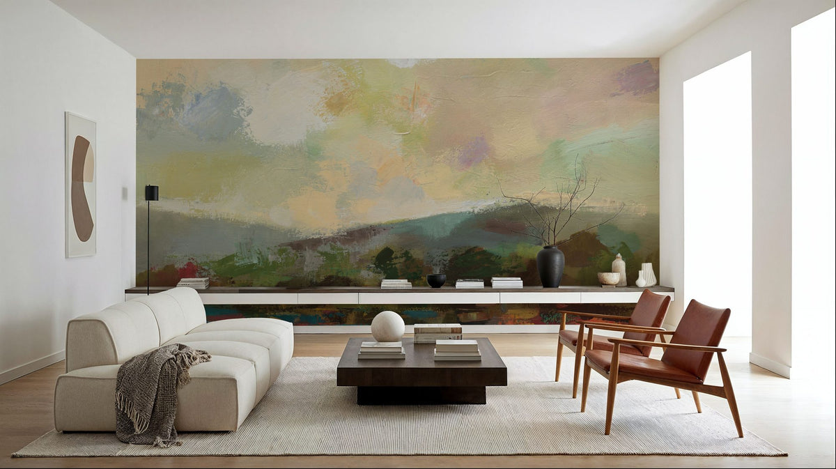 Teal Lake Mural Wallpaper - room preview 05