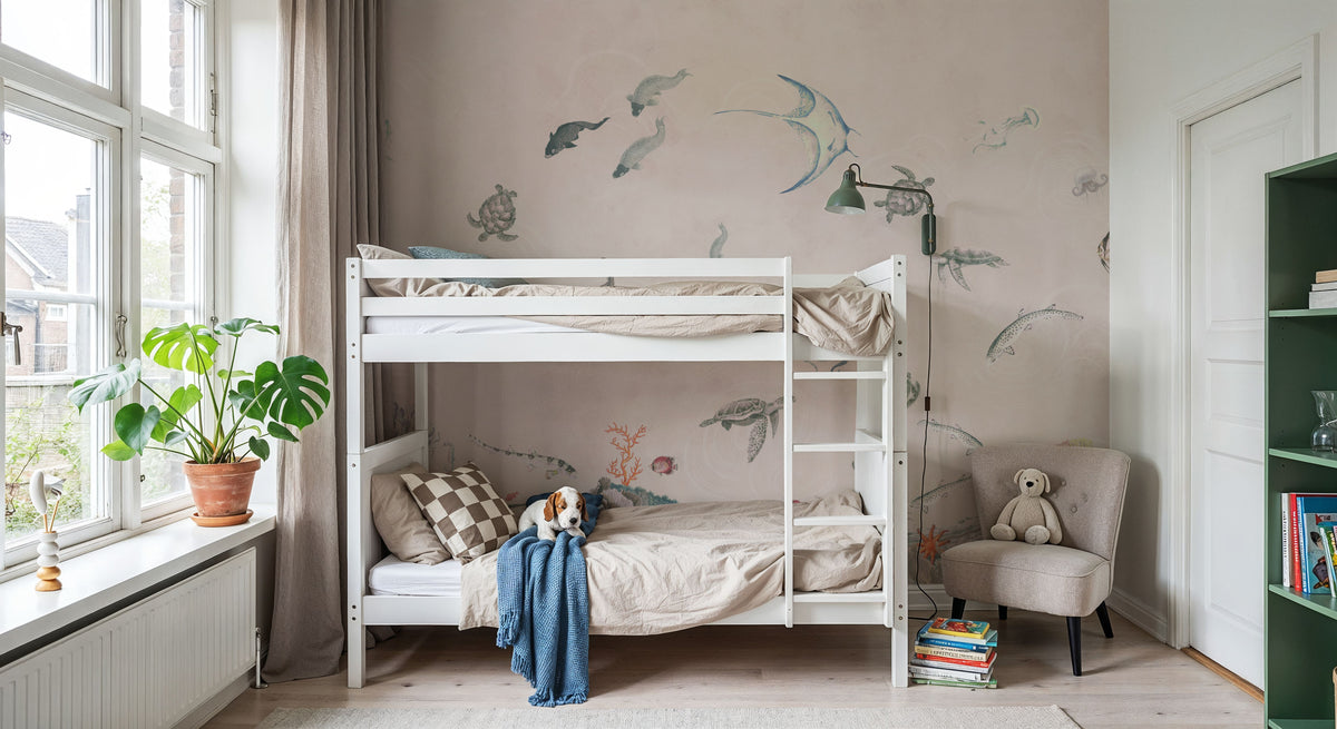 Great Reef, Rose Mural Wallpaper - room preview 05
