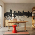Salt Lake City Utah Skyline Concrete Mural Wallpaper - room preview 05