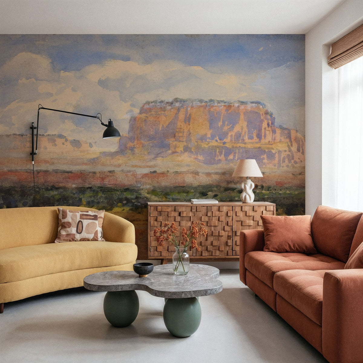 The Enchanted Mesa Mural Wallpaper - room preview 05