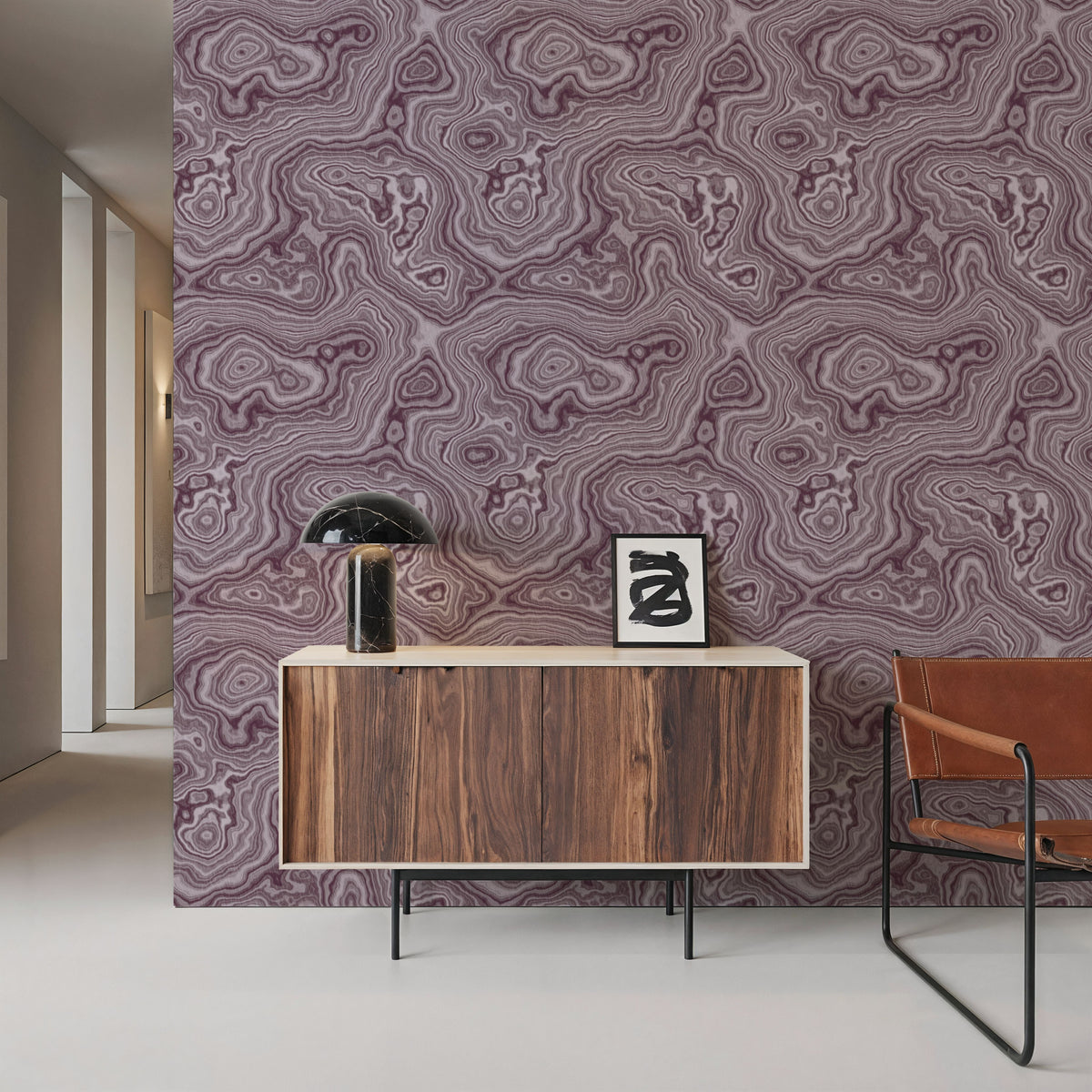 Root Wood, Plum Mural Wallpaper - room preview 05
