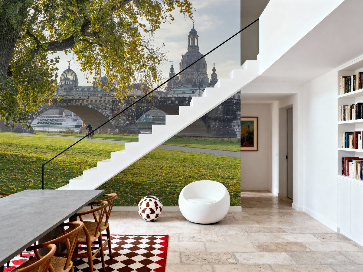 Golden Tree Bridge Mural Wallpaper - room preview 05