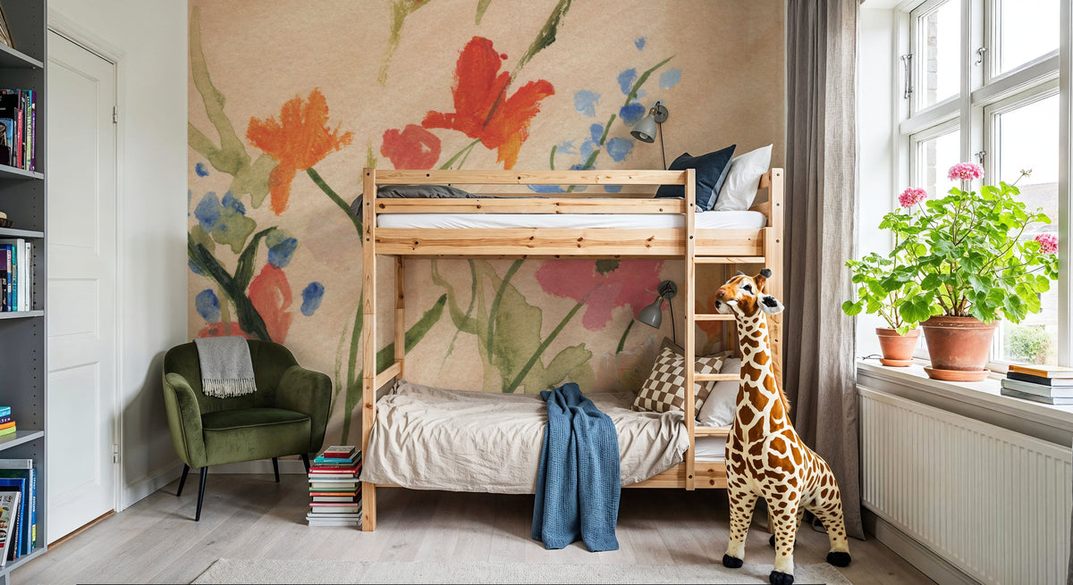Wildflowers I Mural Wallpaper - room preview 05