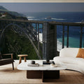Coastal Bridge Vista Mural Wallpaper - room preview 05