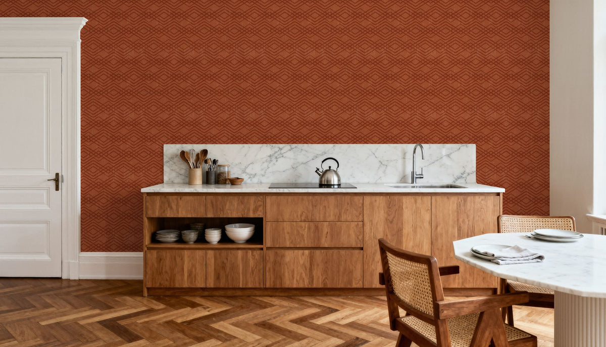 Woodland Waves Brown Mural Wallpaper - room preview 05