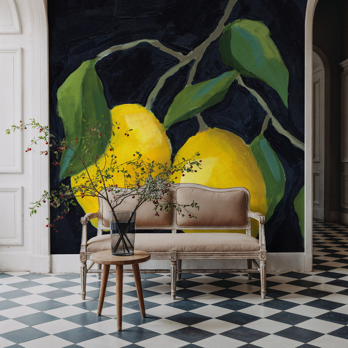 Two Lemons Mural Wallpaper - room preview 05