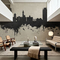 Lugano Switzerland Skyline Concrete Mural Wallpaper - room preview 05