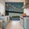 Tranquil Bridge Crossing Mural Wallpaper - room preview 05