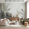 Floral Watercolor Abstract Green Mural Wallpaper - room preview 05