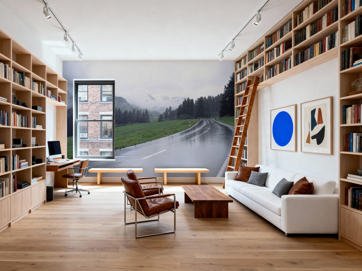 Misty Mountain Passage Mural Wallpaper - room preview 05