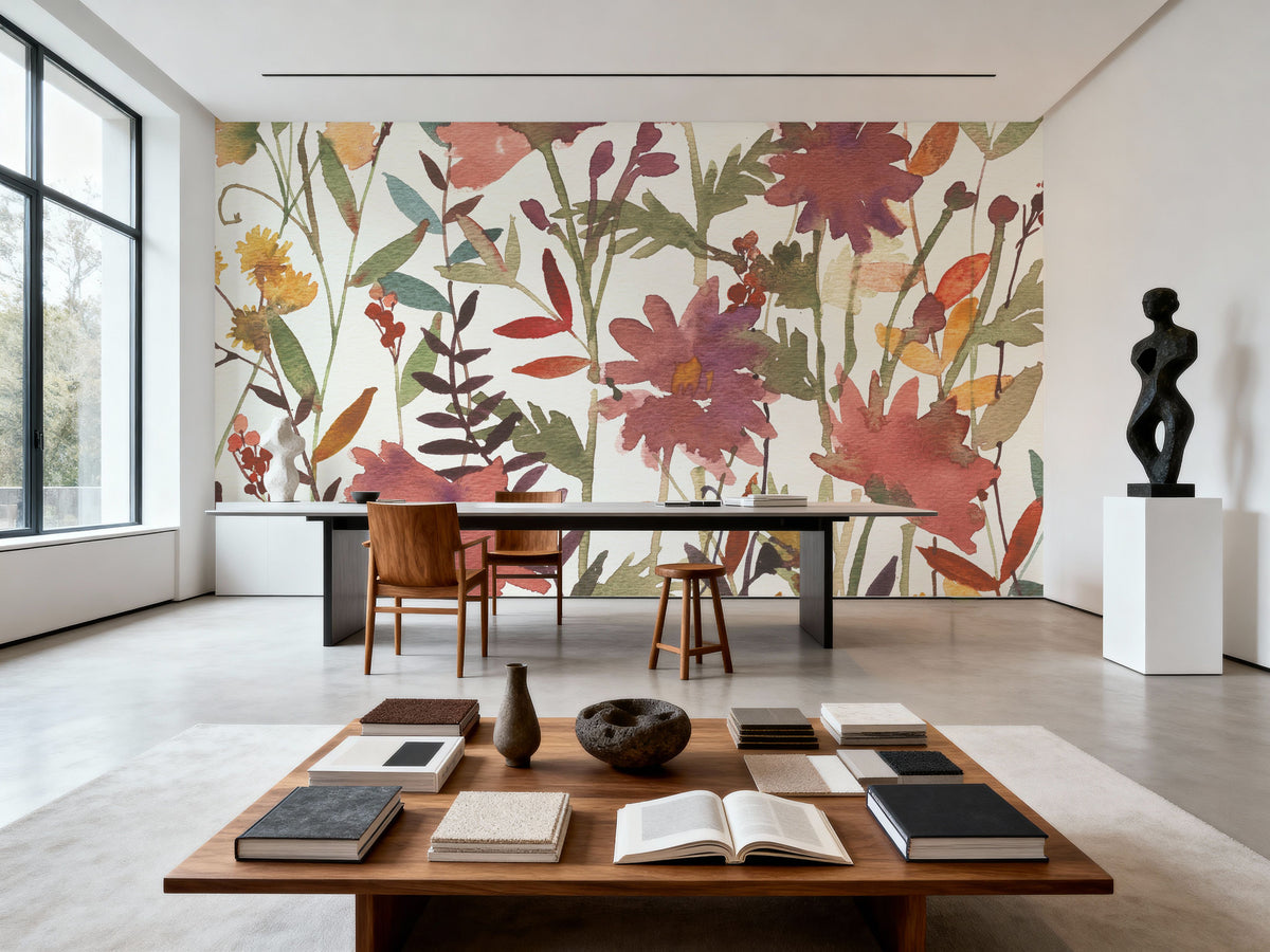 October Flowers Mural Wallpaper - room preview 05