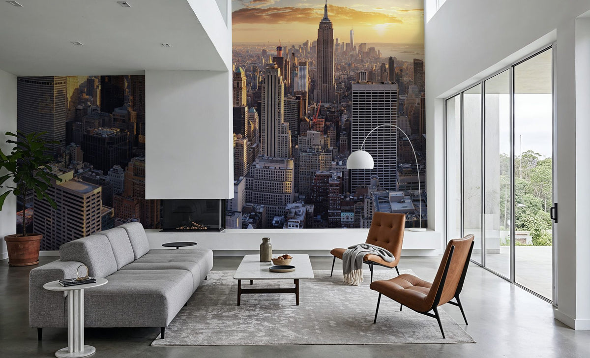 New York City Sunset Mural Wallpaper - room preview 05