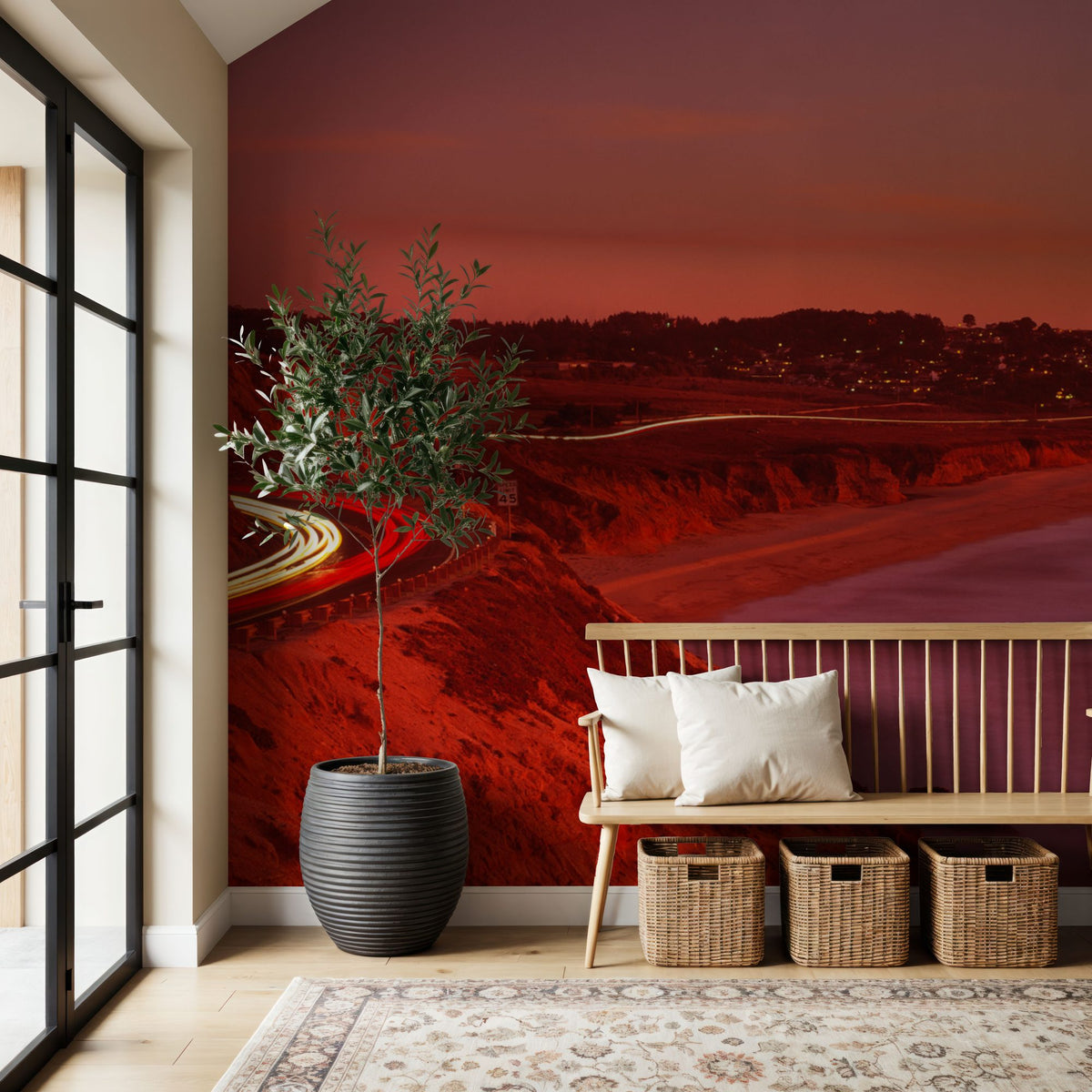 Sunset Coastal Journey Mural Wallpaper - room preview 05