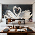 Swan Lake Mural Wallpaper - Neutral Tone - room preview 05