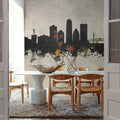 Jacksonville Florida Skyline Concrete Mural Wallpaper - room preview 05